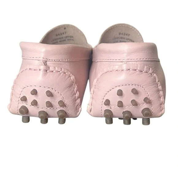 ENZO TESOTI Pale Pink Leather Driving Shoe Loafer Made in Spain Women's Size 8 - Picture 4 of 7